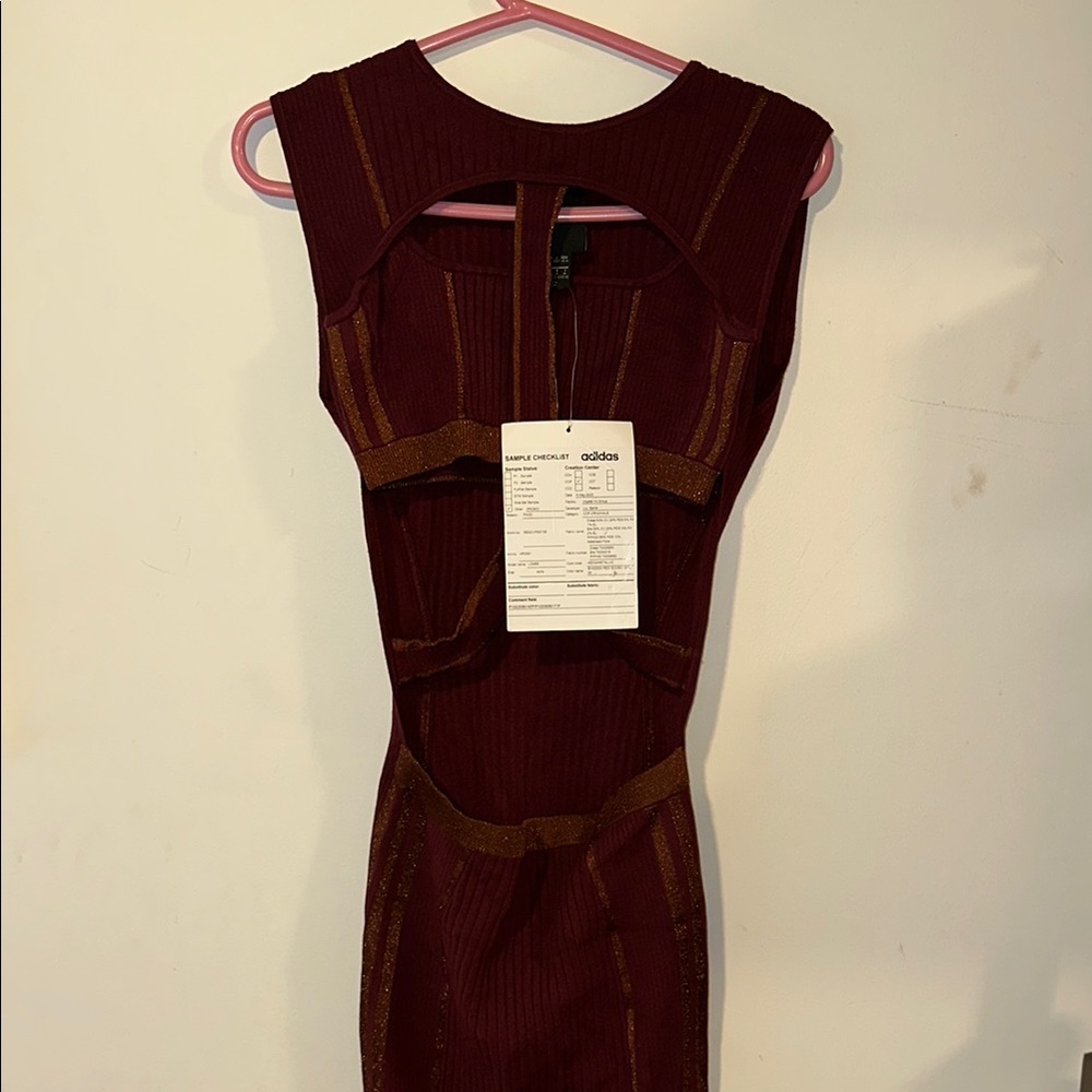 Brand New! Ivy Park x Adidas Maroon and Chestnut Dress.